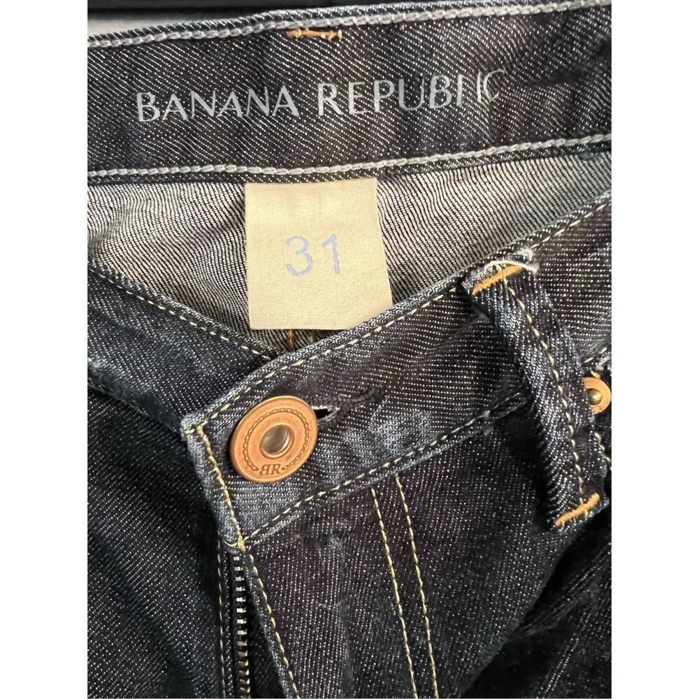 Banana Republic Straight Leg Jeans size 31 Dark Wash‎ EUC